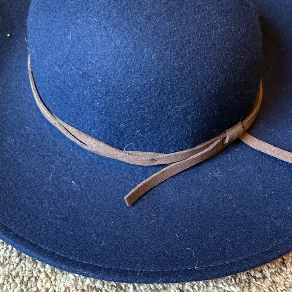 Janie and Jack | Navy Hat with Brown Accent - Picture 2 of 5